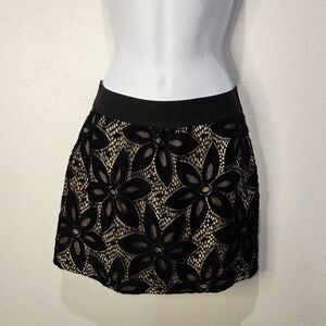 Teeze Me Black And Beige Skirt - Size S
